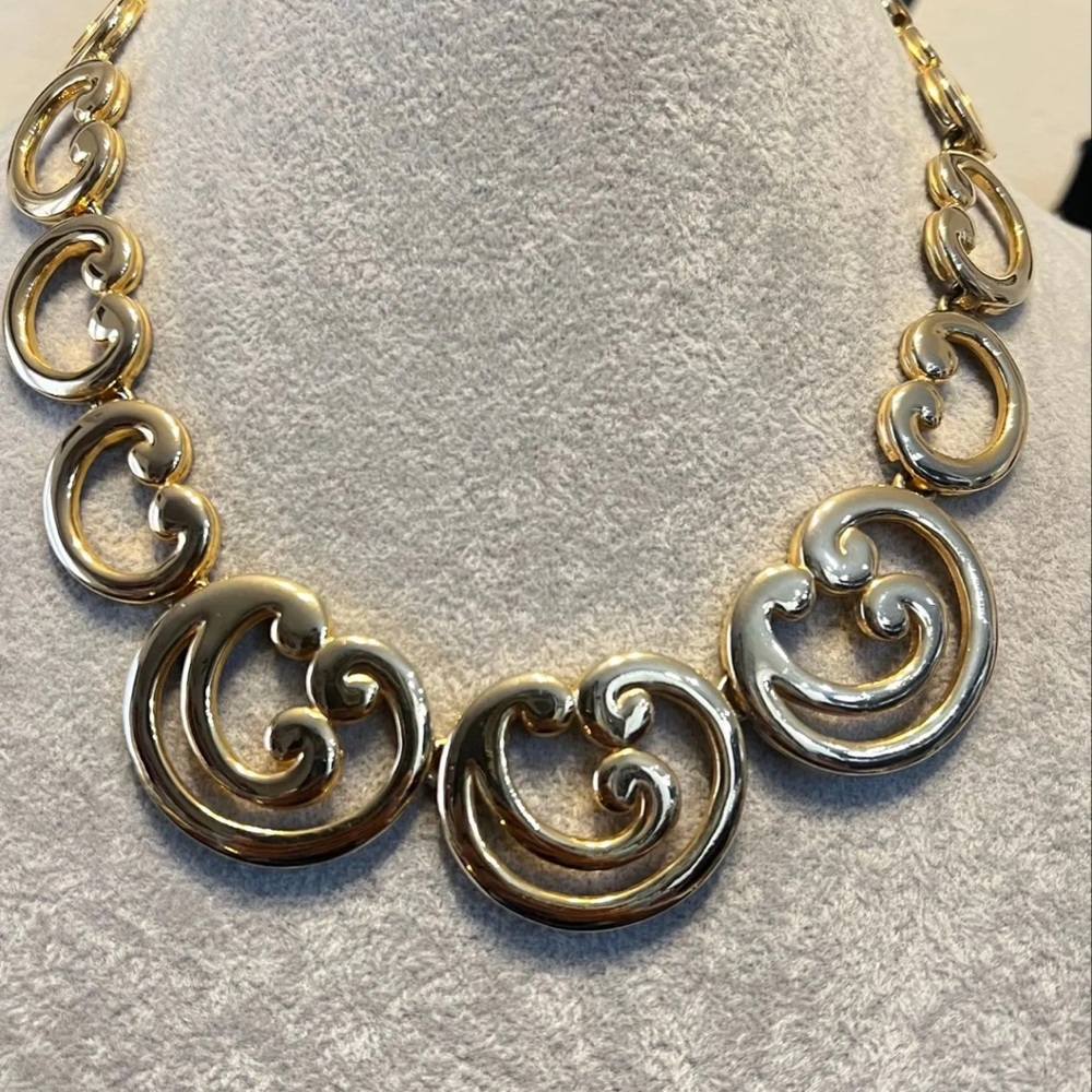 Authentic Vintage GIVENCHY Swirl Collar Necklace — 1980s/1990s Couture